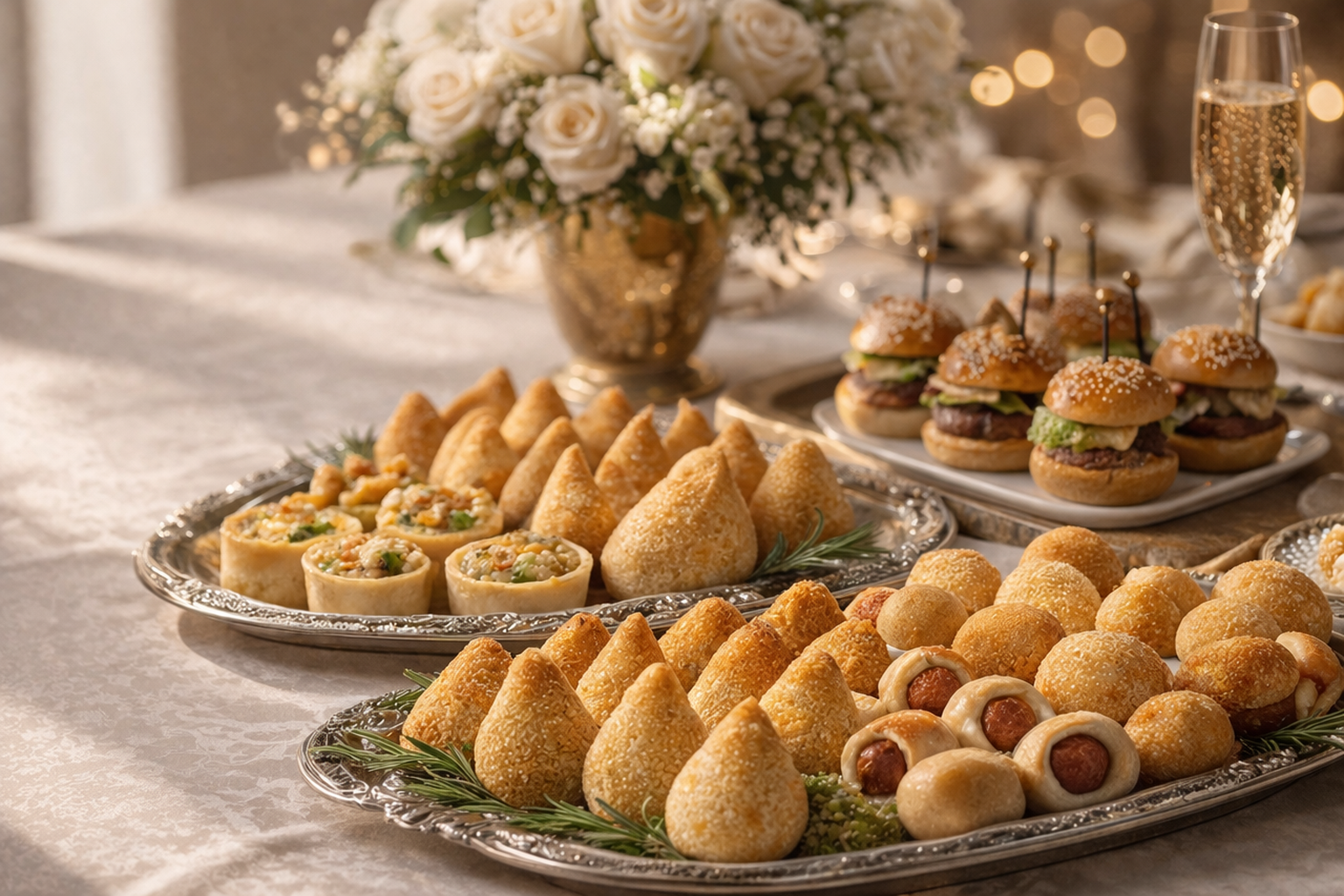 Produção de salgados com cuidado artesanal